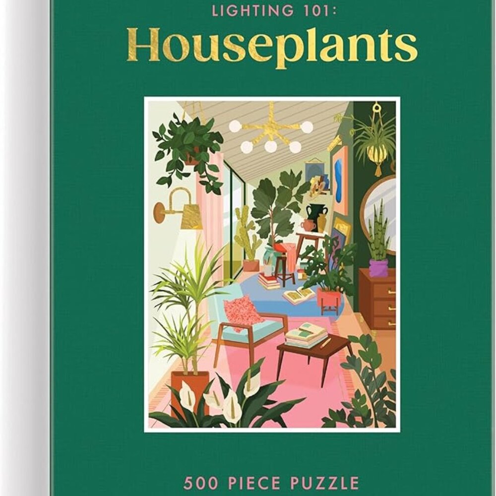 Galison Lighting 101: Houseplants – 500 Piece Book Puzzle
